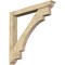 Ekena Millwork Merced Traditional Rough Sawn Bracket w/ Offset Brace, Douglas Fir, 6"W x 46"D x 46"H BKT0604X46X46MRC01RDF - alternate 1